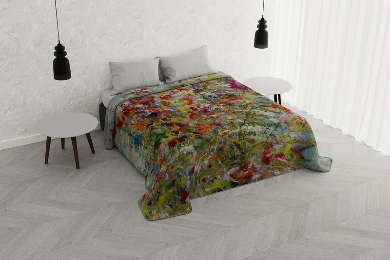 Italian Bed Linen SD-20 Summer Quilt with Digital Print Dreams, Microfibre, Double