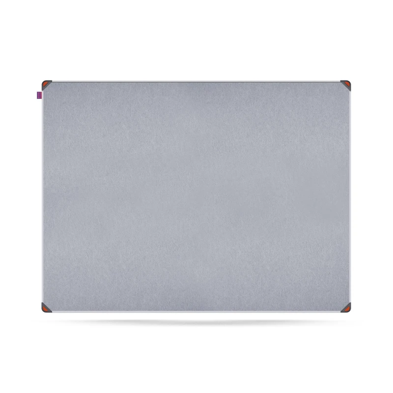 Memobe IDEA Edge - Felt Board Notice Board Grey - Hanging Board - Board for Home, Kitchen, Office, School - Wall Planner in Aluminium Frame - Organiser Board Wall - 120 x 90 cm