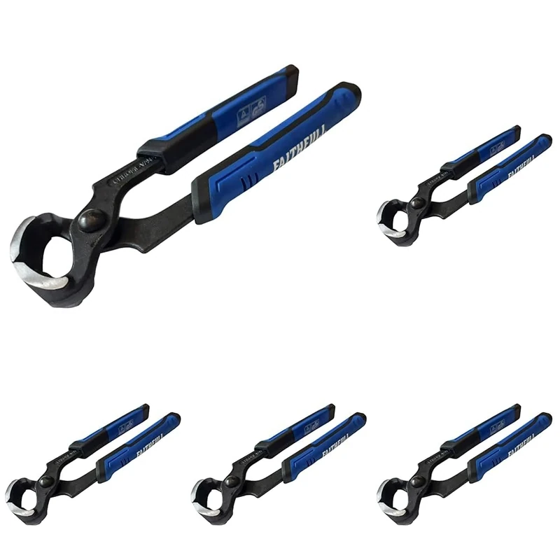 Faithfull FAIPLP7N Soft Grip Carpenter's Pincers 180mm (7in), Blue (Pack of 5)