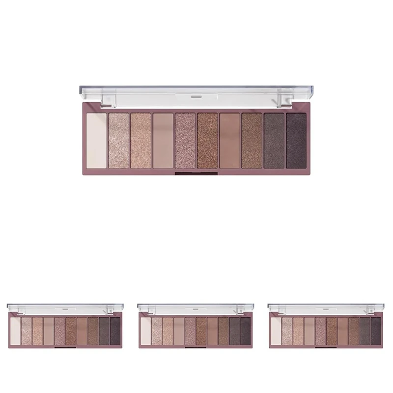 e.l.f. Perfect 10 Eyeshadow Palette, Ten Ultra-pigmented Shimmer & Matte Shades, Vegan & Cruelty-free, Nude Rose Gold (Packaging May Vary) (Pack of 4)
