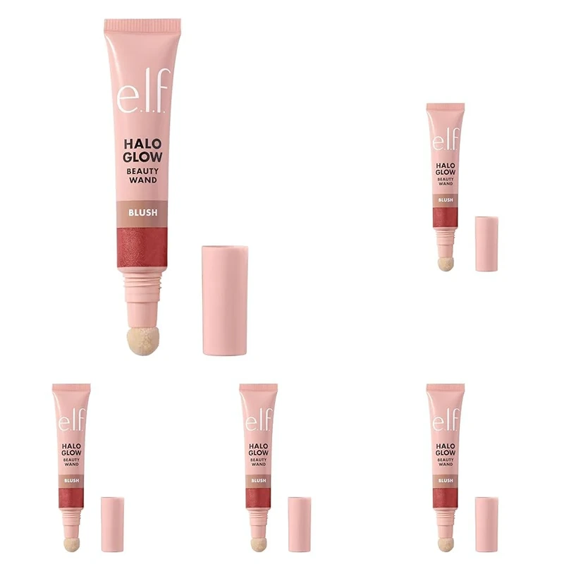 e.l.f. Halo Glow Blush Beauty Wand, Liquid Blush Wand For Radiant, Flushed Cheeks, Infused With Squalane, Vegan & Cruelty-free, Rosé You Slay (Pack of 5)