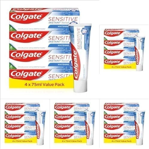Colgate Sensitive Instant Relief Repair + Gentle Whitening Toothpaste 20 Pack, 75ml Tubes | Clinically Proven Instant* and Long Lasting** Relief