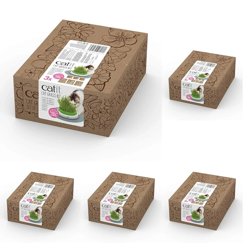 Catit Cat Grass Kit for The Catit Senses Grass Planter, Pack of 15