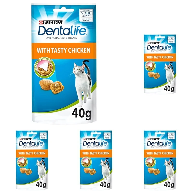 Dentalife Cat Dental Treats Chicken 40g, Pack of 40