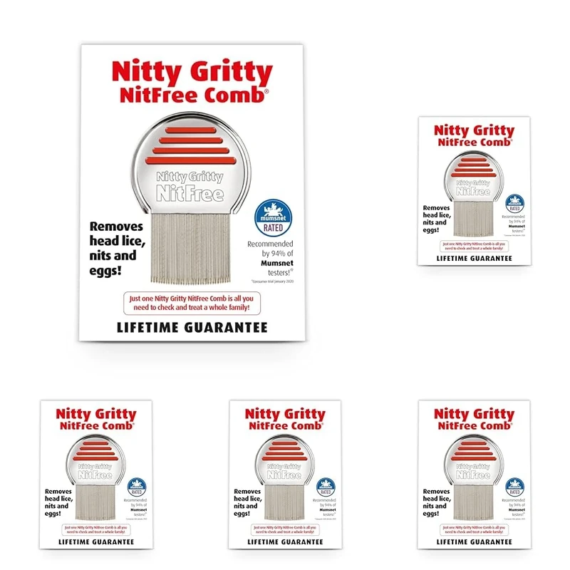 Nitty Gritty Nit Comb(Assorted Colors) (Pack of 5)
