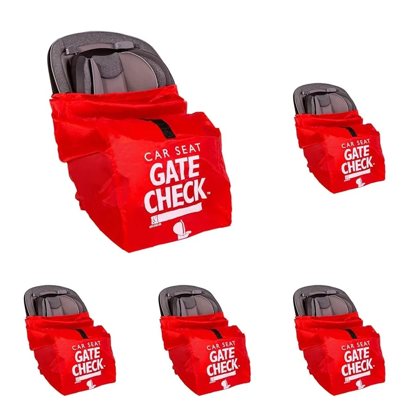 JL Childress Gate Check Bag for Car Seats for Newborn and Above (Red) (Pack of 5) - Image 1
