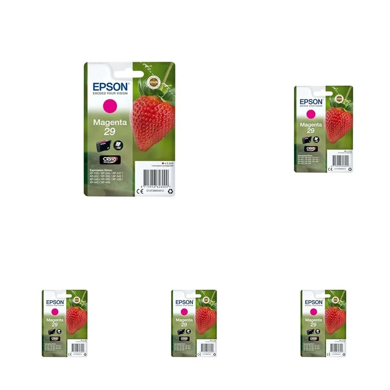 Epson 29 Magenta Strawberry Genuine, Claria Home Ink (Pack of 5)