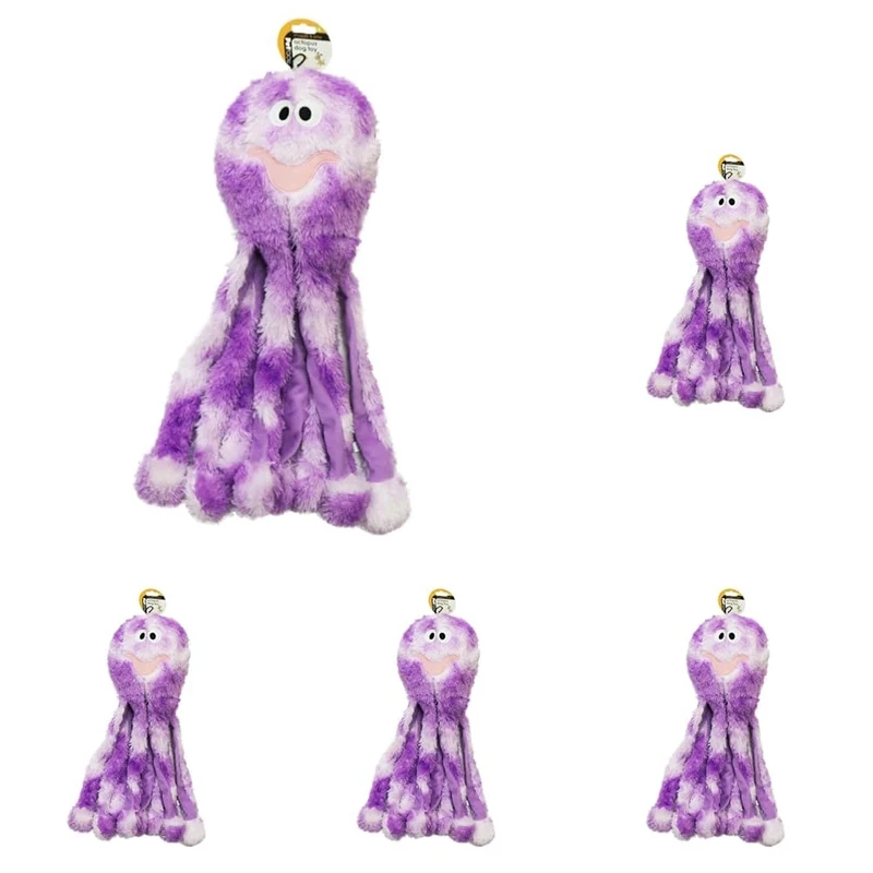 Petface Orla the Octopus Plush Dog Toy, Large (Pack of 5)