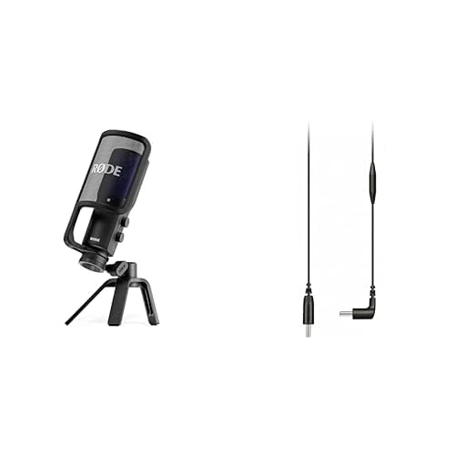 RØDE NT-USB+ Professional-Grade USB Microphone + SC16 USB-C to USB-C Cable (300mm - Android and Mac Compatible) for Podcasting, Streaming, Gaming, Music Production, Vocal and Instrument Recording