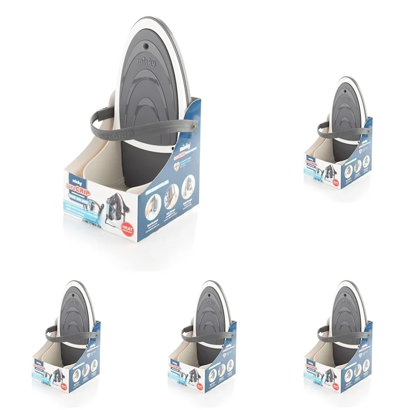Minky VH80900108 Sure Grip Iron Holder with Strong and Secure Strip, Grey, One Size (Pack of 5) - Image 1