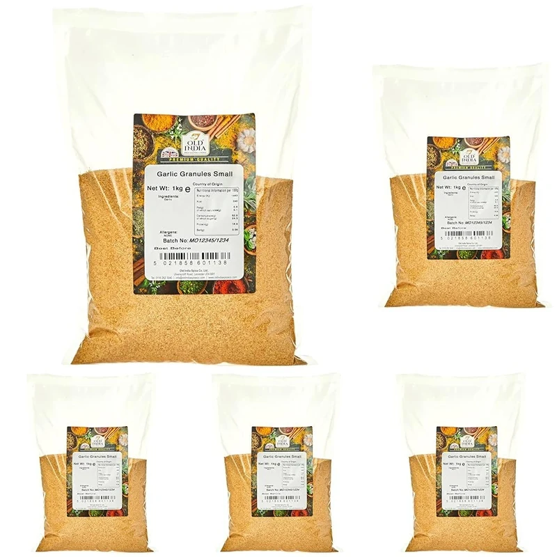 Old India Garlic Granules Small 1kg (Pack of 5)