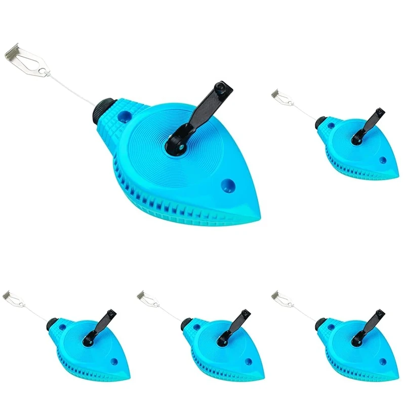 OX OX-T020830 Trade Heavy Duty Line Reel Chalk - String Line Chalk - Straight Line Chalk Marker - Builder Chalk Line - Multi-Colour - 30 m (Pack of 5)