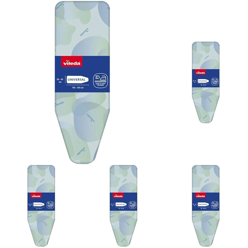 Vileda 172217 Premium 2-in-1 Ironing Board Cover, Fits boards 110-130 x 30-45 cm (Pack of 5) - Image 1
