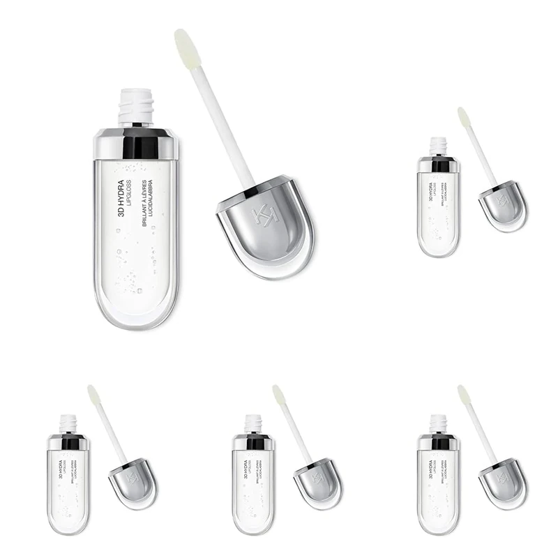 KIKO Milano 3D Hydra Lipgloss 01 | Softening lip gloss for a 3D look (Pack of 5)