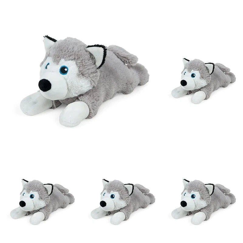 Petface Planet Hitty The Husky Plush Dog Toy (Pack of 5)