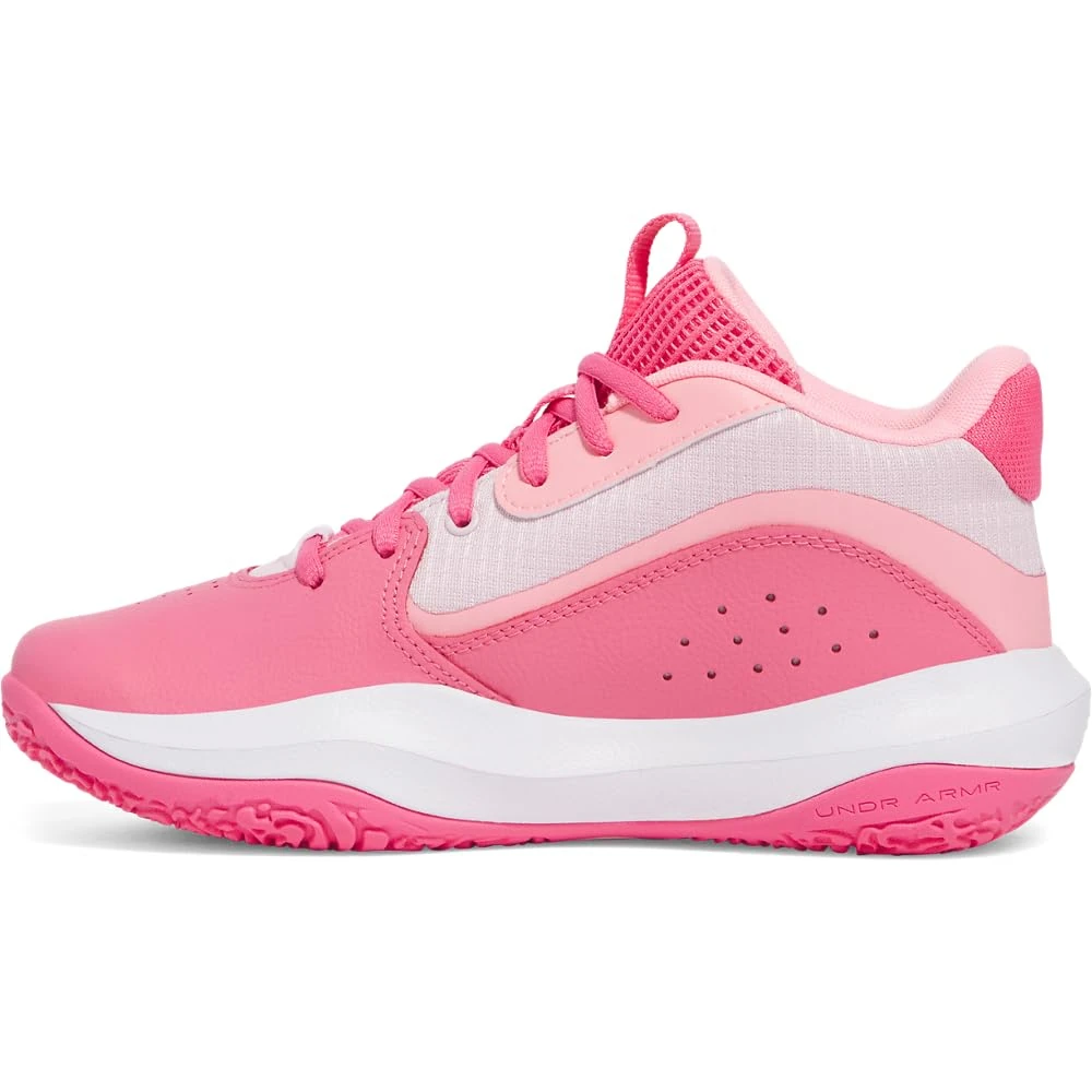 Under Armour Lockdown 7 Unisex Children's Trainers, 672 Super Pink Vortex Prime Pink, 4 Big Kid