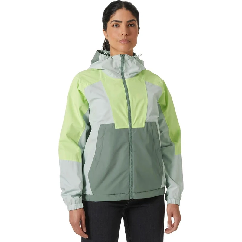 Helly Hansen Womens W Rig Rain Jacket, Grey Cactus, XL