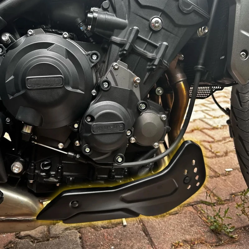Midimttop Motorbike Engine Lower Frame Fairings fit for Tri&um&ph Trident 660 Trident660 2021 2022 2023 2024 Motorcycle Belly Pan Bellypan Lower Engine Spoiler Cowling Protection (Black)