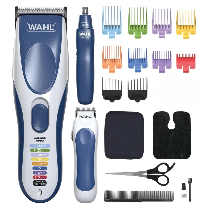 Wahl Color Pro Combo 3in1, Hair Clippers for Men, Family Hair Cutting Kit, Head Shaver, Hair Clippers for Men with Beard Trimmer, Nose Trimmer, Personal Trimmers