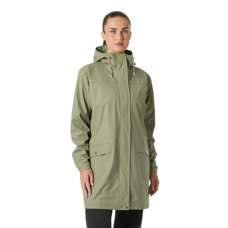 Helly Hansen Women's W Moss Rain Coat - Green, Medium