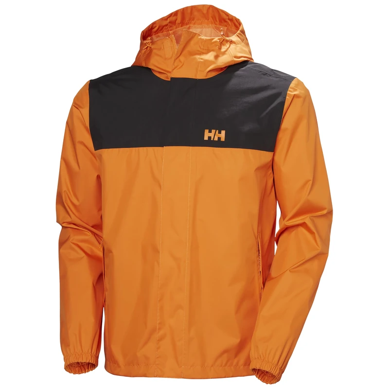 Helly Hansen Men's Vancouver Rain Jacket, Orange Peel, XL