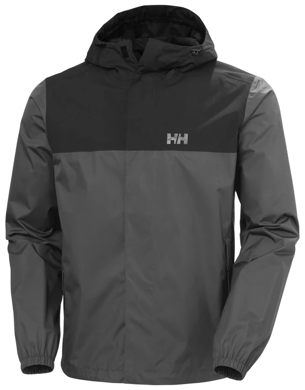 Helly Hansen Men's Vancouver Rain Jacket, Ebony, M