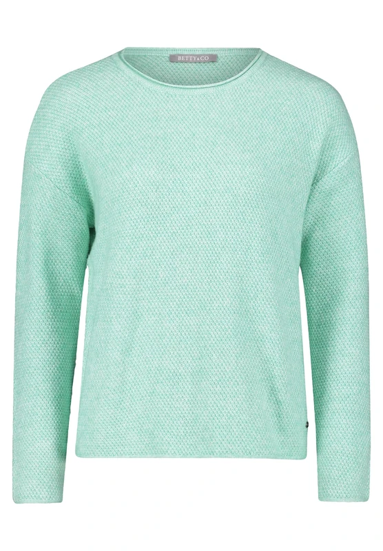 Betty & Co 5758/3428 Jumper Over, Green Melange, 42 Women's, Melange Green, UK 14