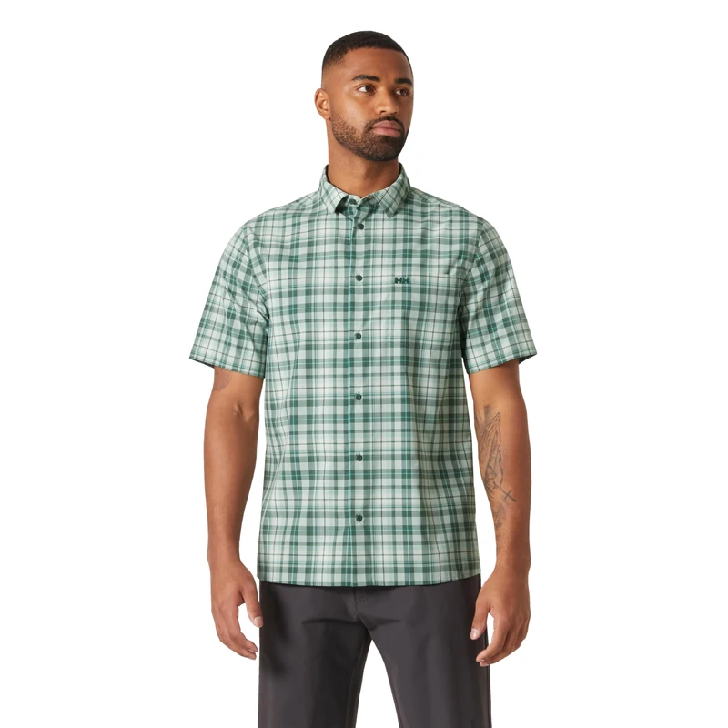 Helly Hansen Men's Fjord QD SS Shirt 2.0, Green Mist, 2XL