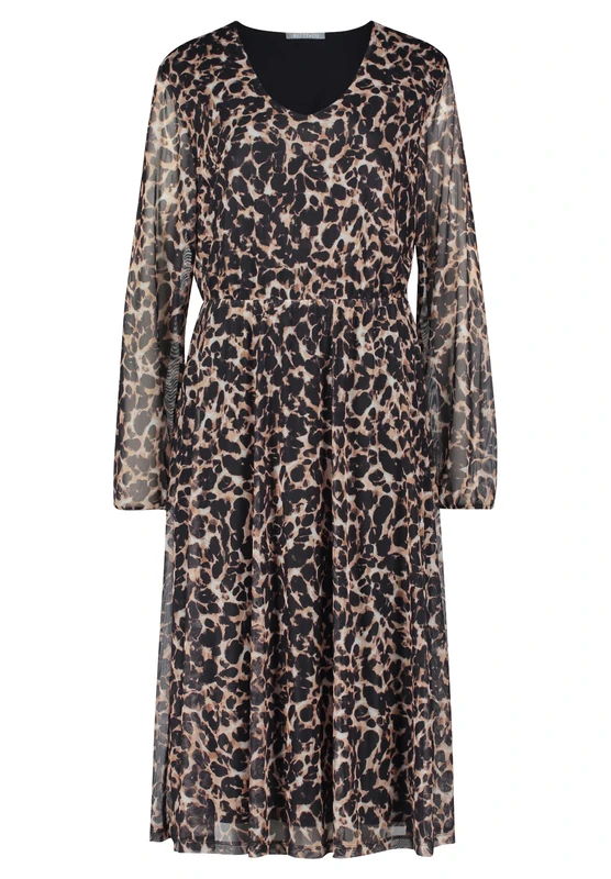 Betty & Co Women's Dress, Nature-Black, 6