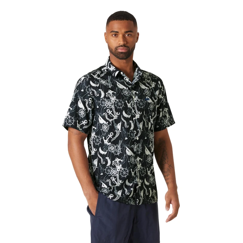 Helly Hansen Men's Fjord QD SS Shirt 2.0, Navy Nautical, L - Image 1