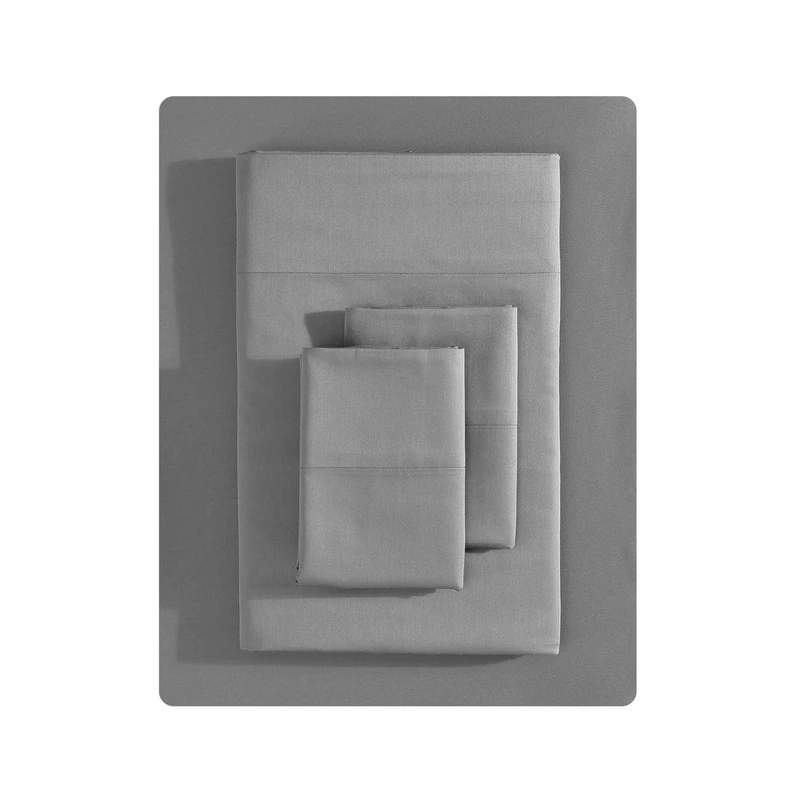 Vera Wang Queen Size Bed Sheet Set Luxury Cotton Satin Bedding Sheet 800 Thread Count Soft and Smooth Bedding Set (Charcoal, King Size)