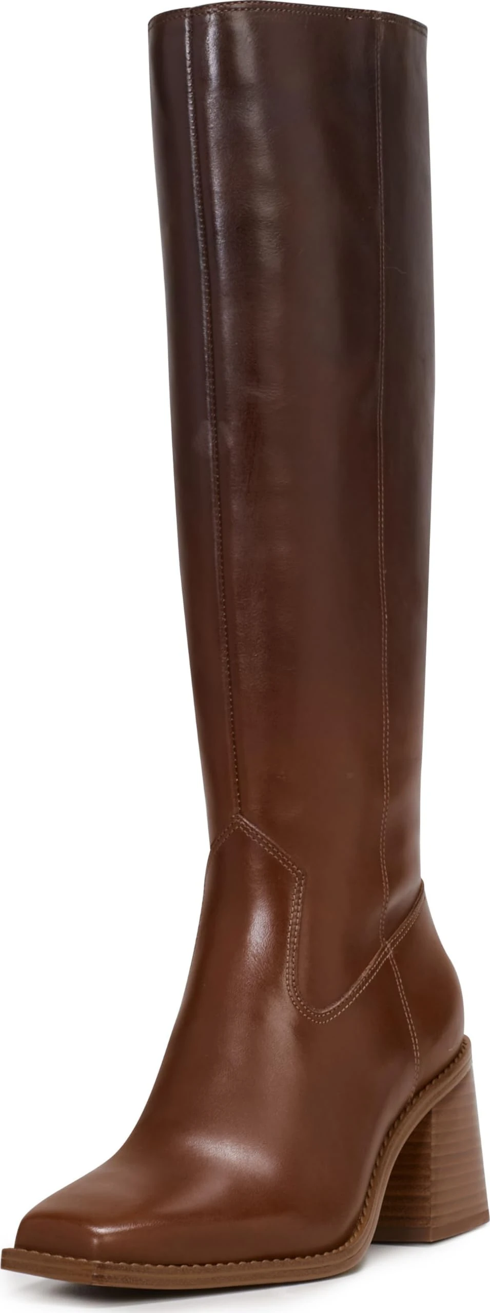 Vince Camuto Women's Sangeti2 Sangeti Stacked Heel Knee High Boot, Chocolate Fade Wide Calf, 10 UK