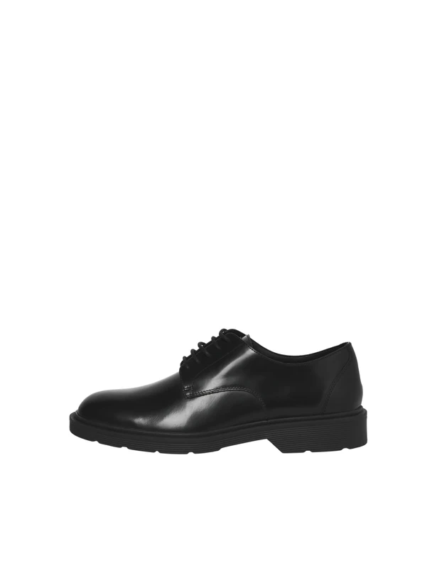 JACK & JONES Leather Dress Shoes Mens Brogues Anthracite 8 UK