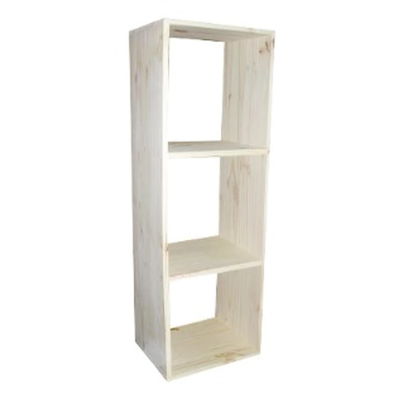 ARANAZ S.L. MANUFACTURAS DE LA MADERA Storage Cube Without Varnish 3 Compartments Solid Pine