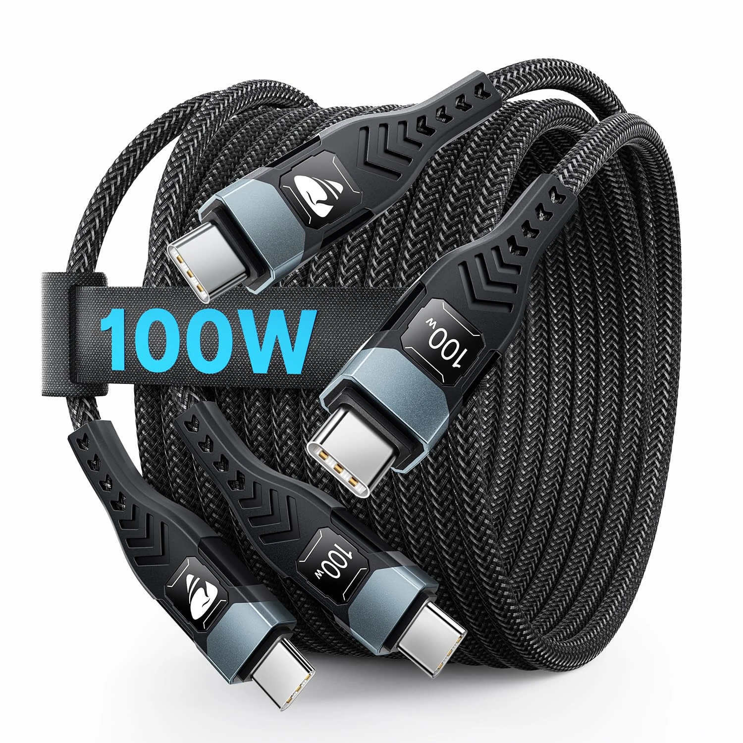 USB C to USB C 3M Long Fast Charging Cable [100W 5A 2Pack] USB Type C Charger Fast Charge Lead Usbc to Usbc Cable for iPhone 15 16 Pro Max/Plus iPad Pro/Air MacBook Pro Samsung Galaxy S23 S22 Pixel