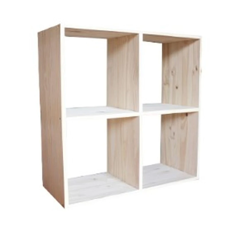ARANAZ S.L. MANUFACTURAS DE LA MADERA Storage Cube Without Varnish 4 Compartment 70.5x70.5x30cm - Image 1