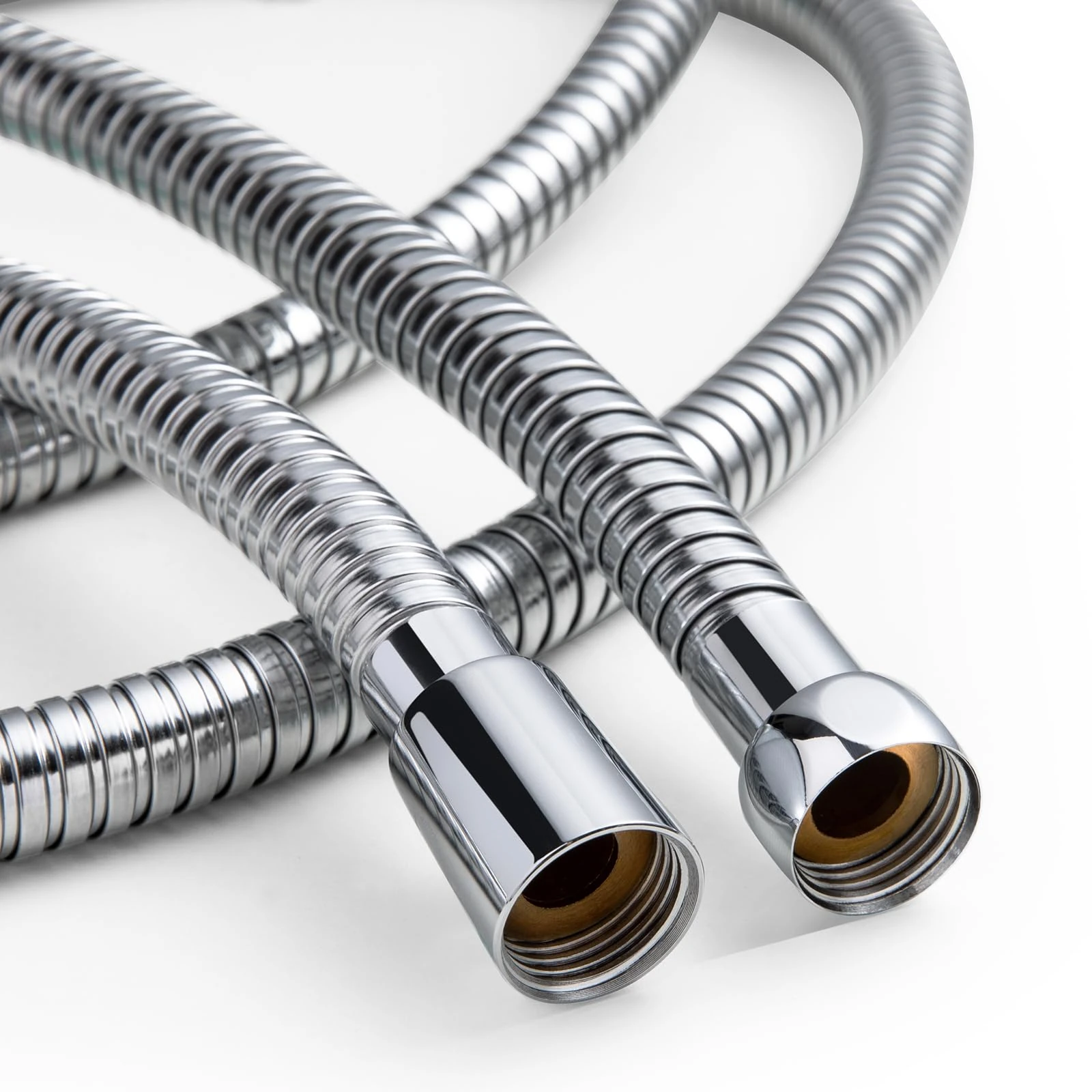 OFFO Large Bore Shower Hose 3m, 11mm Bore High-Flow Anti-Kink Shower Hose Stainless Steel Replacement High Pressure Shower Hoses,Universal Leakproof,Chrome