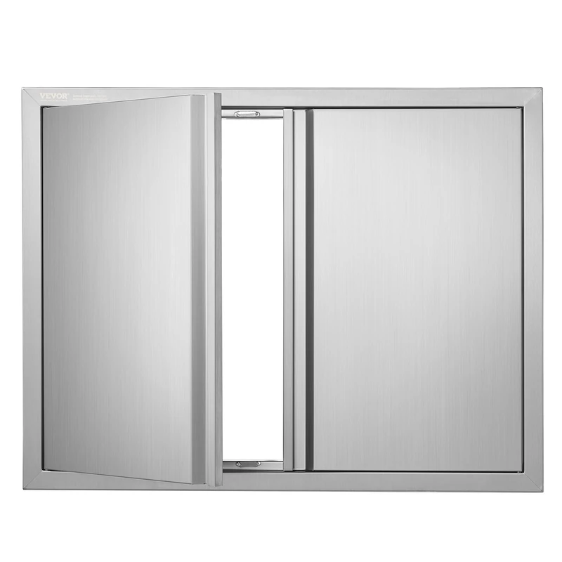 VEVOR BBQ Access Door - 31" W x 24" H Stainless Steel Flush Mount Vertical Door for BBQ Island, Grilling Station