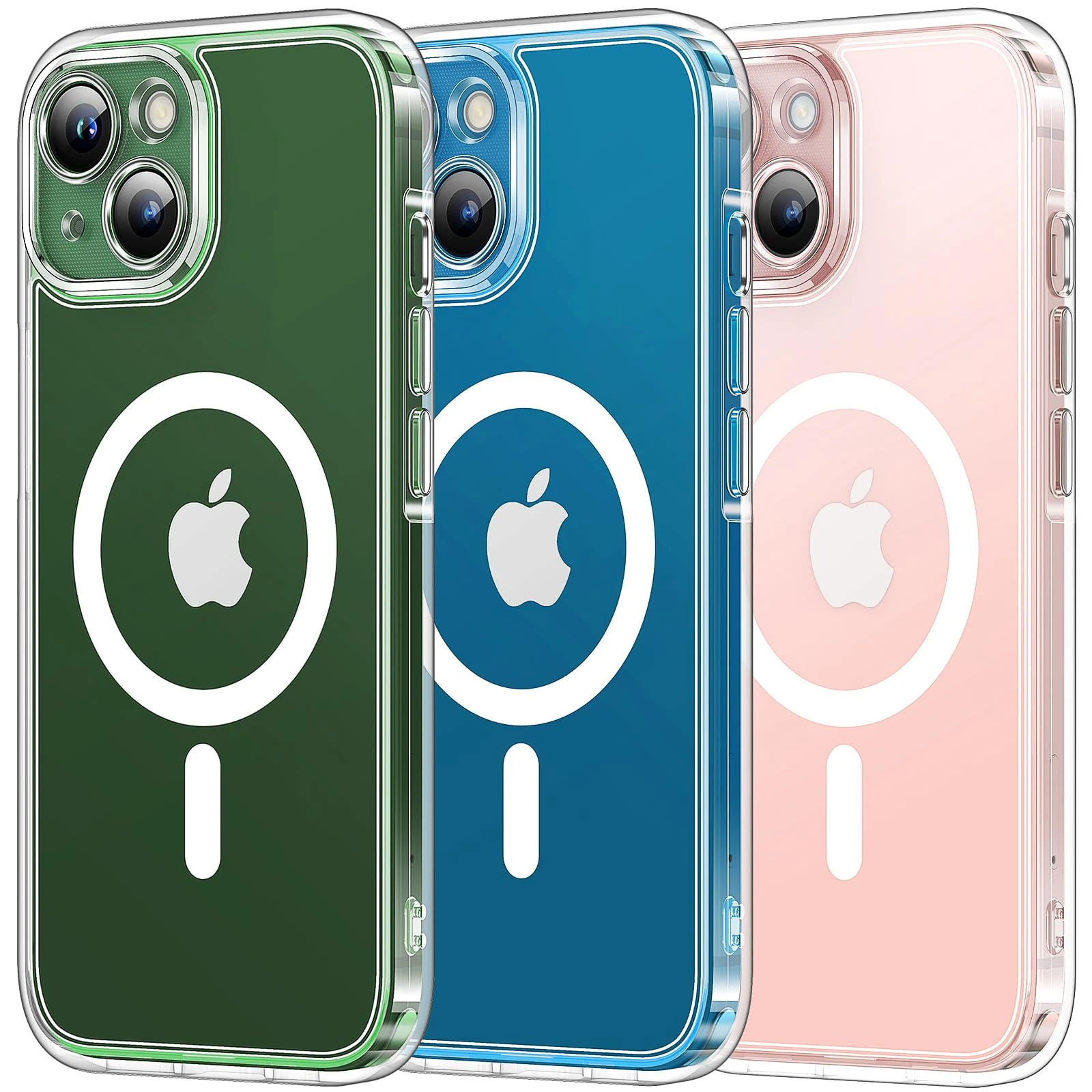 TOCOL Clear Magnetic for iPhone 13 Case 6.1-Inch, Fit for MagSafe, Upgraded [Full Camera Protection], [Never Yellowing] Protective HD Hard Shockproof Slim Phone Cover (Clear)