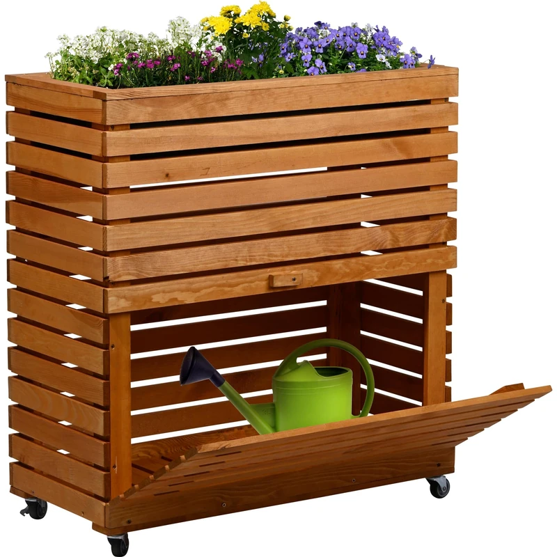 dobar Rolla Raised Bed Size L, Brown - Image 1