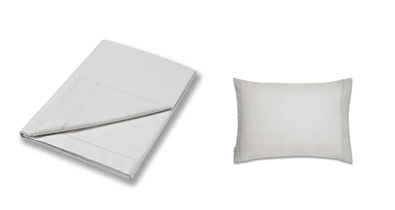 Bianca Plain Dyed Silver Duvet Cover Set for 105 cm Bed 100% Cotton Percale