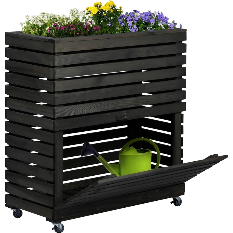 dobar Rolla Raised Bed Size L, Anthracite, Charcoal, Gr. L