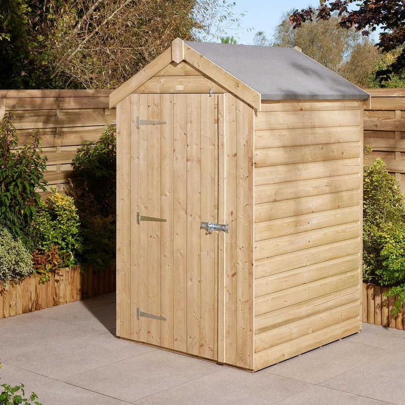 Rowlinson Shiplap Apex Shed 4x4 Single Door