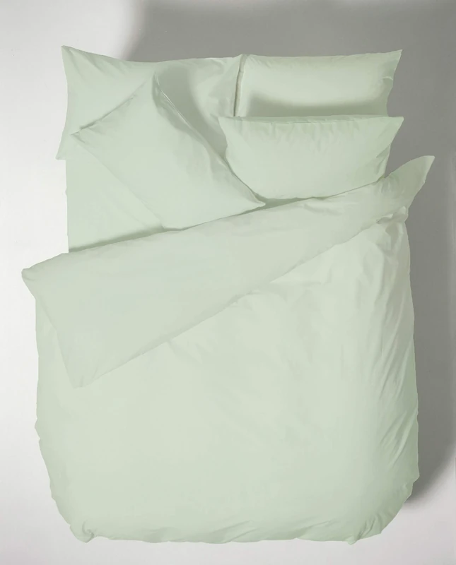 Bianca Plain Dyed Light Green Bed Sheet Set 180 cm 100% Cotton Percale