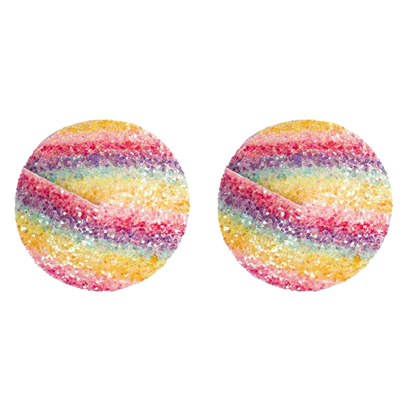 CHICTRY Sparkly Rhinestone Nipple Covers Shiny Tassels Nipple Pasties Chest Stickers Adhesive Pasties Fancy Body Jewelry Type S Rainbow One Size