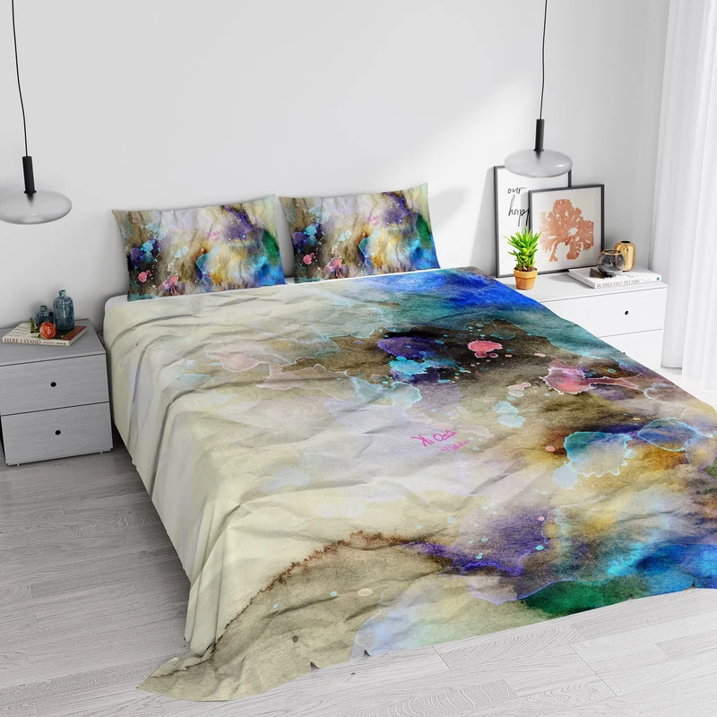 KI-OSA Microfibre Duvet Cover Set, 622, Double