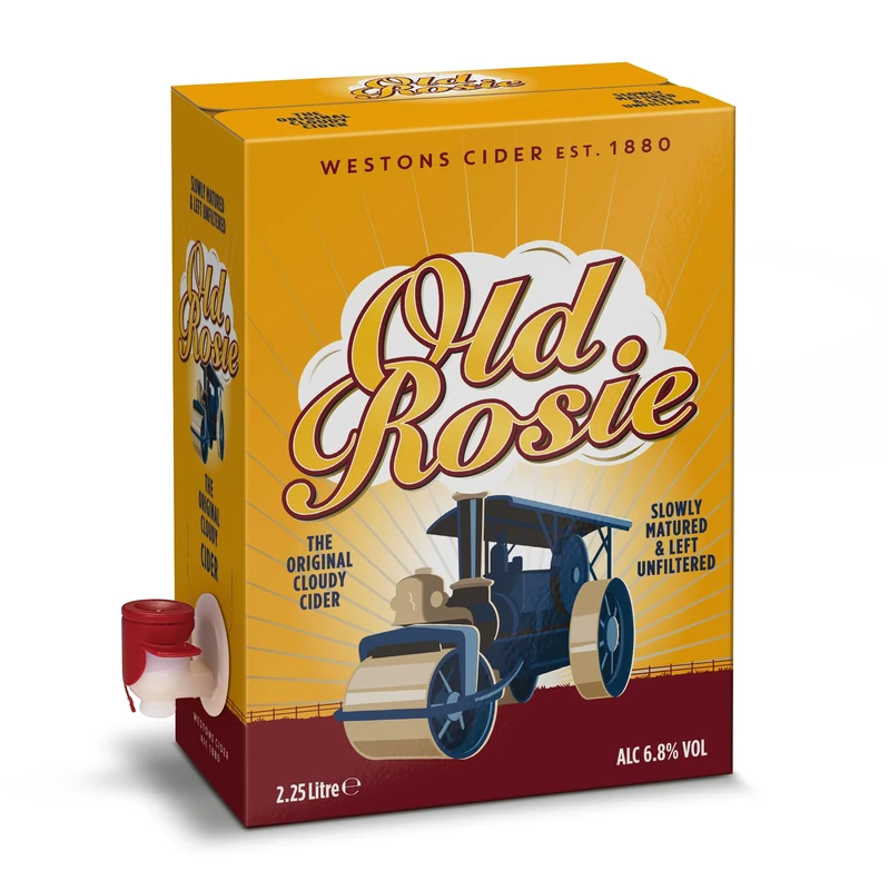 Westons Old Rosie Cloudy Cider 4 x 2.25 Litre Bag in Box Still Cider