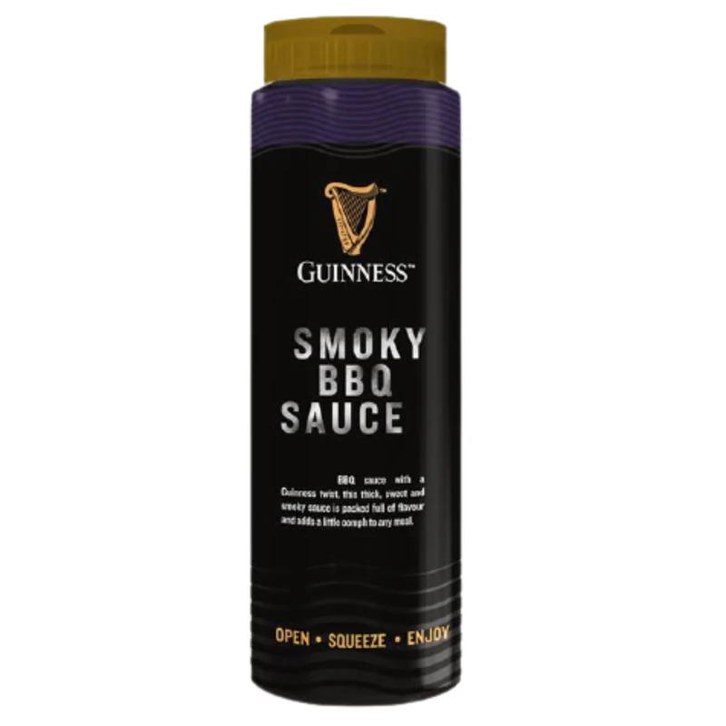 Guinness Smoky BBQ Sauce 200ml – Bold, Versatile Barbecue Sauce with The Distinctive Taste of Guinness – Rich, Sweet & Sticky Flavour for Drizzling, Dipping & Glazing – Suitable for Vegetarians