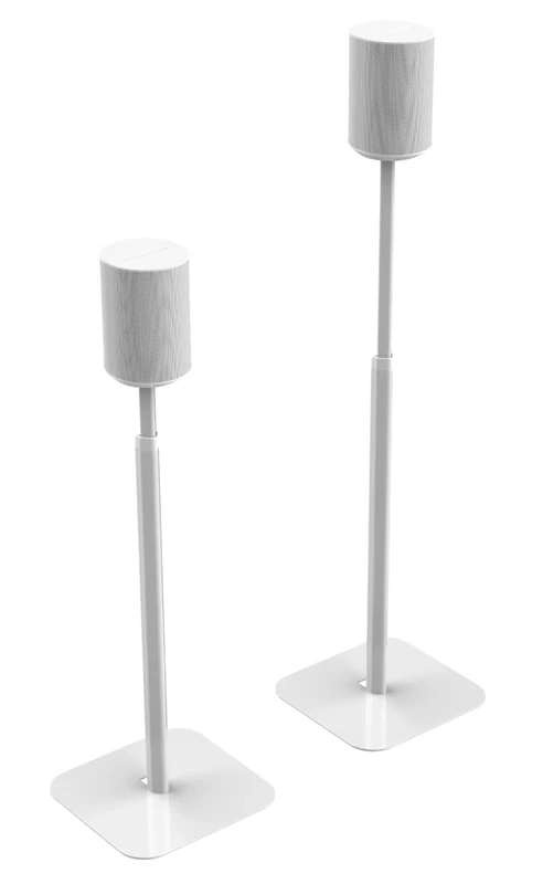 Flexson Essentials Adjustable height Floor Stand for Sonos ERA 100, Twin pack in White