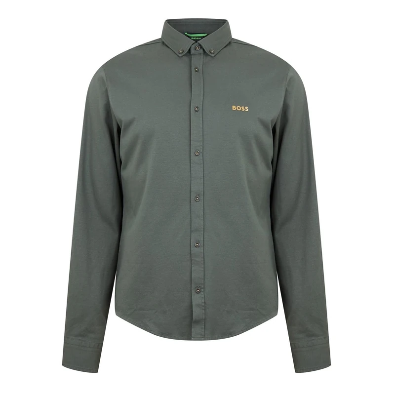 HUGO Men's B_Motion_l 10233753 01 Shirts, Open Green379, L